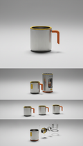 Dosing cup brushed stainless steel