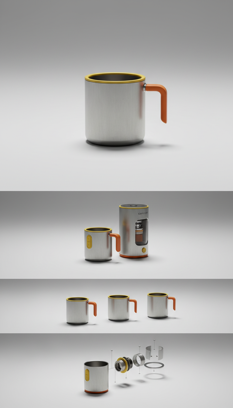 Dosing cup brushed stainless steel