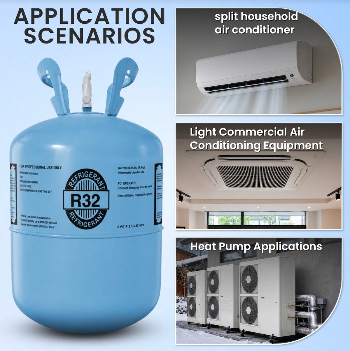 R32 refrigerant cylinder